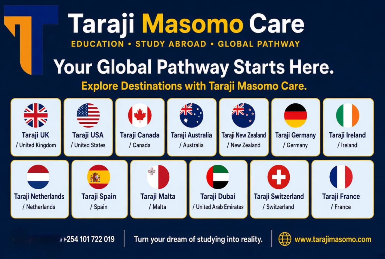 Your Global Pathway Starts Here – Explore Taraji Destinations with Taraji Masomo Care